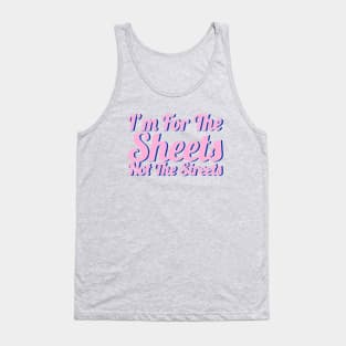 Fasbytes Reality I'm For the Sheets Not for the Streets Pink Typography Tank Top